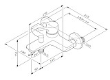 F85B10000 X-Joy S, смеситель для ванны и душа излив 164 мм, хром, шт