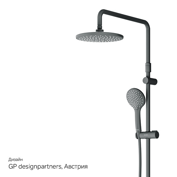 F42890A14 Gem набор 2в1: см-ль д/ванны/душа, верхний душ d 220 мм, ручн.душ 110 мм, 1 ф-ция, душевая