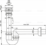 Сифон для мойки AlcaPlast A800-DN40