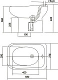 Биде напольное Оскольская керамика Альфана