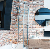 Шторка для ванны с двойной панелью 100x140 см Jacob Delafon Adequation E4931-GA