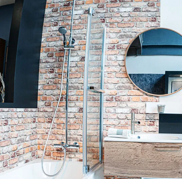 Шторка для ванны с двойной панелью 100x140 см Jacob Delafon Adequation E4931-GA