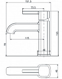 Смеситель для раковины Aquanet Minima AF130-10C AF130-10C