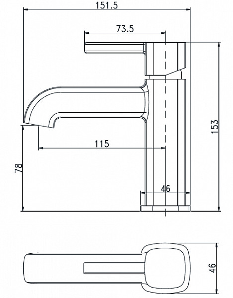 Смеситель для раковины Aquanet Minima AF130-10C AF130-10C
