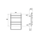 Полотенцесушитель электрический Point Нептун PN09155E П4 500x500 левый/правый, хром