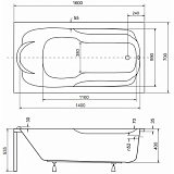 Акриловая ванна Besco Bona 160x70 WAB-160-PK