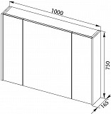 Зеркало-шкаф Aquanet Латина 100 белый 00179636