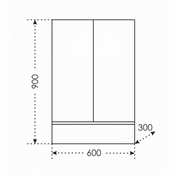 Подвесной шкаф над стиральной машиной Марс 60х90 Санта 700245