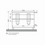 Тумба напольная Лондон 100 Санта 700174 (под раковину Юпитер с двойной чашей )