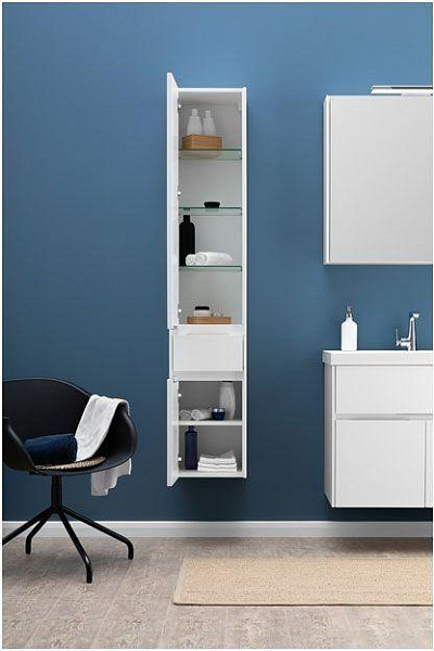 Шкаф-пенал для ванной Aquanet Латина 35 L белый 00187544