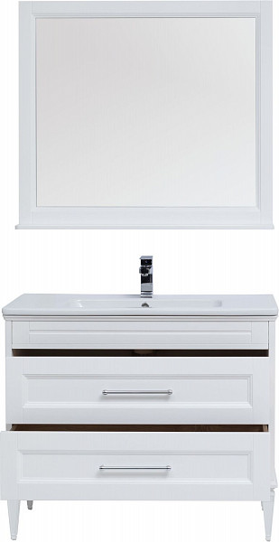 Комплект мебели для ванной Aquanet Бостон М 100 белый матовый 00210628