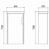 Тумба подвесная Klaufs tpKLA.40.1D-617.217