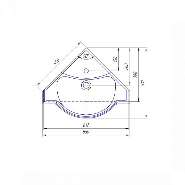 Тумба под раковину Corozo Классика 65 угловая SD-00000316