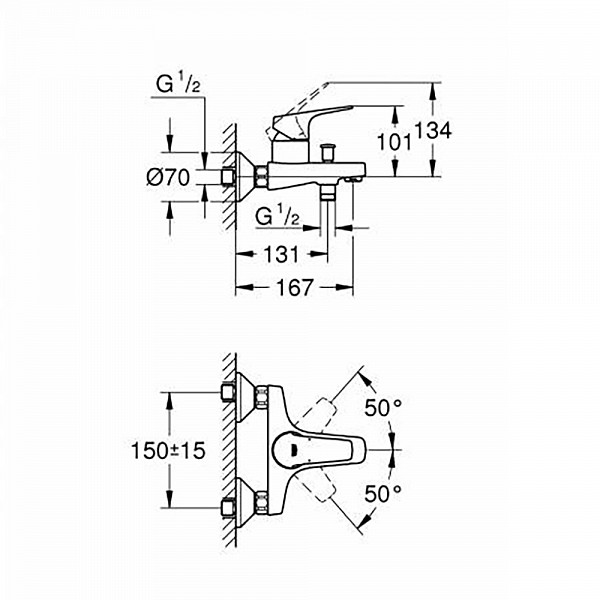 Набор для ванны Grohe Start Flow 120214