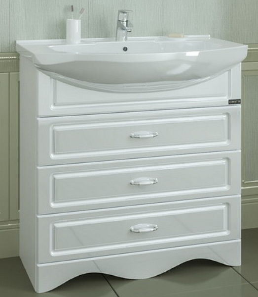 Тумба под раковину Верона 85 3 ящика напольная Санта 700117