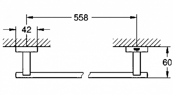 Полотенцедержатель Grohe Essentials Cube 40509001 Хром