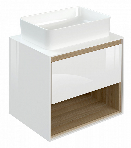 Тумба под раковину Cersanit Louna 60 см  SP-SZ-LOU60-BL/Wh