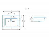 Тумба под раковину Corozo Чикаго 65 бетон SD-00000325