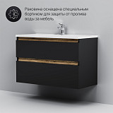 M85AFHX1002BM X-Joy, База под раковину, подвесная, 100 см, 2 ящика, черный матовый