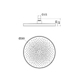 Душевая насадка верхняя круглая, хром, SpaHome, IDDIS, SPA26CPi64