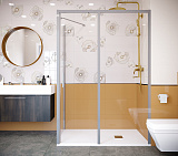 Боковая перегородка Creto Nota 122-SP-800-C-CH-6 стекло прозрачное EASY CLEAN профиль хром, 80х200 см