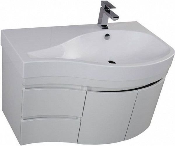 Тумба под раковину Aquanet Сопрано 95 R белый (2 дверцы 2 ящика) 00169633