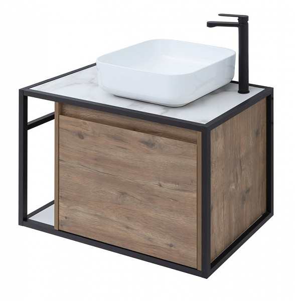 Тумба под раковину Aquanet Nova Lite Loft 75 R дуб рустикальный 00261657