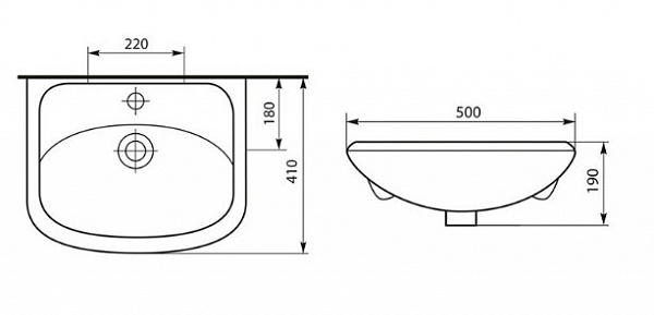 Тумба под раковину Corozo Лидер 50 белая SD-00000318