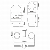 Держатель стакана и мыльницы Wasserkraft K-24226
