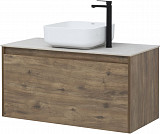 Тумба под раковину Aquanet Nova Lite 100 дуб рустикальный (1 ящик) 00249520