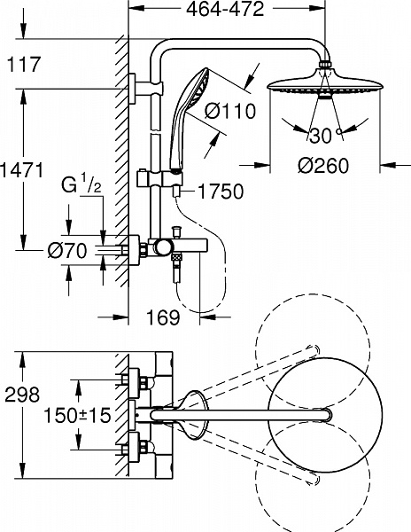 Душевая система Grohe Euphoria 27475001