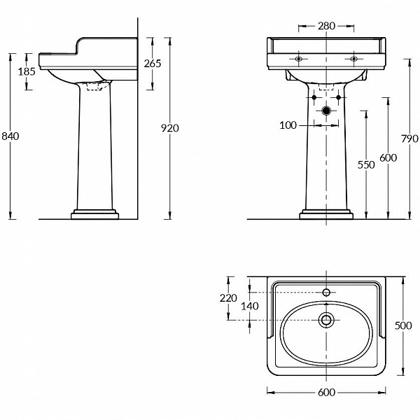 Раковина на тумбу Kerama Marazzi Pompei PO.wb.60