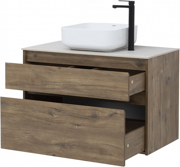 Тумба под раковину Aquanet Nova Lite 90 дуб рустикальный (2 ящика) 00249518