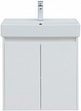 Тумба под раковину Aquanet Nova Lite 60 белый глянец (2 дверцы) 00298847