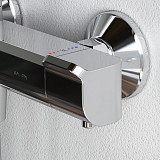 F078F400 Func, душ. система: см-ль д/душа с ТМС, душ.штанга, верхн. душ квадр., ручн.душ, хром