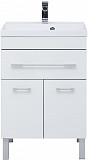 Тумба под раковину Aquanet Верона 58 белый (напольная 1 ящик 2 дверцы) 00182507