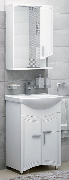 Тумба под раковину Corozo Креста Z1 55 NEW белая SD-00000353