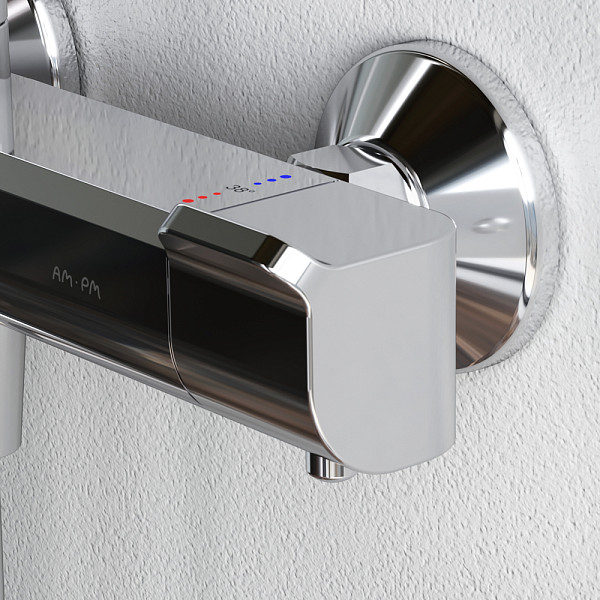 F078F400 Func, душ. система: см-ль д/душа с ТМС, душ.штанга, верхн. душ квадр., ручн.душ, хром