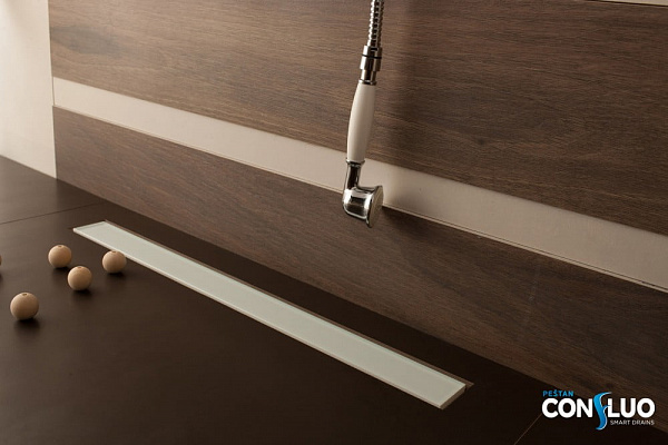 Душевой лоток Pestan Confluo Frameless Line 550 White Glass