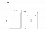 Зеркало LEO (600*800*45) LED с сенсорным выкл.,гравировкой и подогревом
