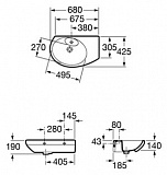 Раковина Roca Dama Senso Compacto 68x42 327519000