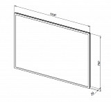 Зеркало Aquanet Оптима 100 белый матовый 00288967