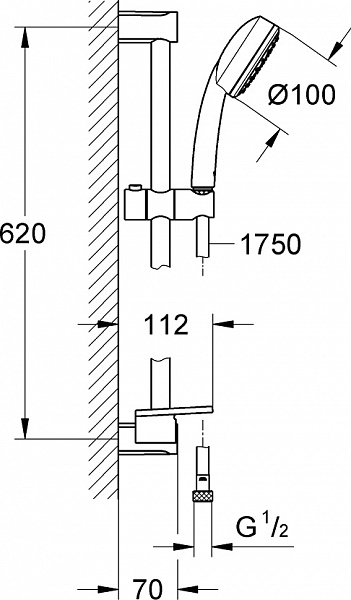 Душевой гарнитур Grohe Tempesta Cosmopolitan 26083002