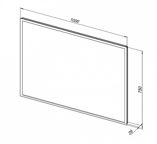 Зеркало Aquanet Оптима 100 белый матовый 00288967