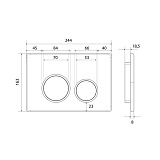 Клавиша смыва, универсальная, матовый хром, Unifix,  050, IDDIS, UNI50M0i77