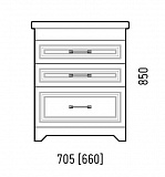 Тумба напольная Corozo "Каролина 70 Z3", Сомо 70 / Фостер 70