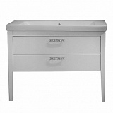 Комплект Тумба VERONA 105 (1005х850х460) с раковиной Luxury 105 (11105KL) серебрянные ручки