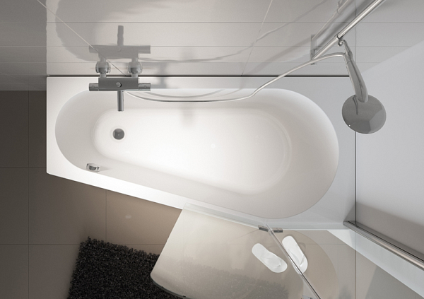 Акриловая ванна Riho Delta Plug&Play 160х80 левая B069007005