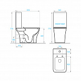 Унитаз-компакт "Koller Pool" TREND Rimless, сиденье дюропласт: SoftClose, Take Off, антибактериальное покрытие, система «Антивсплеск», механизм смыва Geberit
