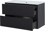 Тумба под раковину Aquanet Милан 105 черный глянец 00316690